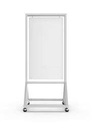 Blank Outdoor Sign Holder Banner Poster Sign, 3d illustration.