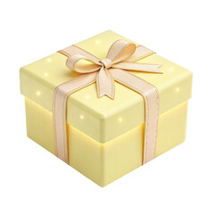 gift box with ribbon on white background