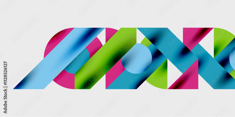 Poster Vibrant abstract background circles with smooth gradients, creating a dynamic and modern design. Ideal for creative, tech, or contemporary-themed projects
