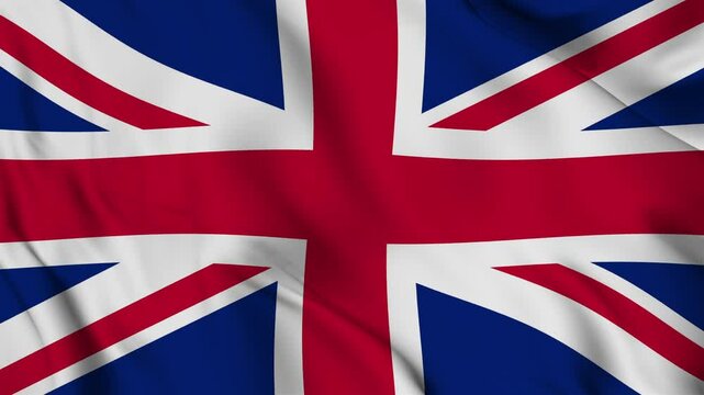 Flag of United- Kingdom seamless loop animation. 4K
