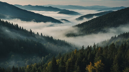 Obraz premium Fog in nature