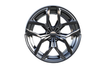Obraz premium Innovative Alloy Wheel Rim for Enhanced EV Performance Isolated on Transparent Background