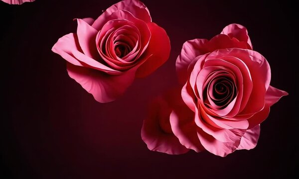 Red roses swirl dark background