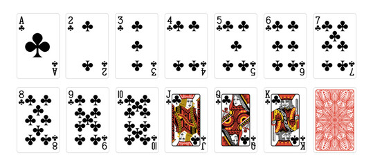 Set of poker cards with isolated on white background. Poker playing cards. © blessed.grapix