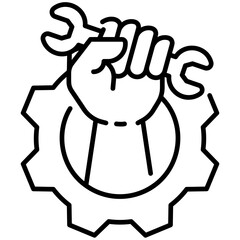 Wrench Line Icon