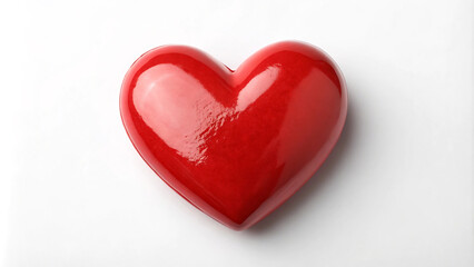 Obraz premium red heart on a white background