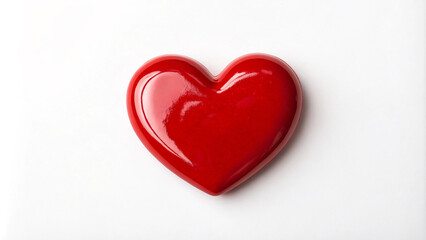 red heart on a white background