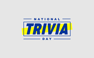 national Trivia day Holiday Concept