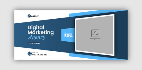 Digital Marketing Agency Facebook Cover Design or Corporate Facebook Cover Design and Web Banner Design Template