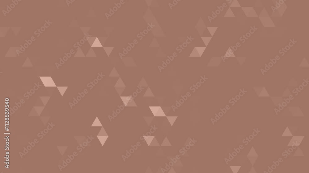 Poster Mocha brown triangle mosaic trendy abstract geometric background animation