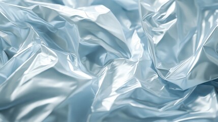Fototapeta premium Abstract Silver Fabric Draped Texture Background