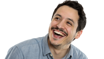 Close-up portrait of handsome smiling businessman face