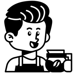 Barista Job and Professions Icon