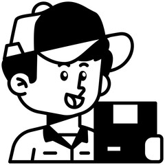 Courier Job and Professions Icon