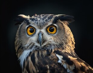 Obraz premium Majestic Great Horned Owl Portrait