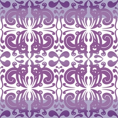 Batik collection, seamless pattern, purple
