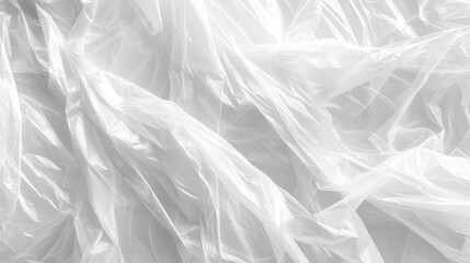 Obraz premium White Plastic Bag Texture Abstract Draped Fabric
