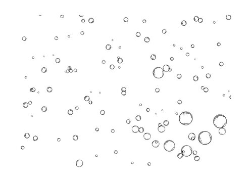 Underwater Sparkling Air Bubbles Background Overlay