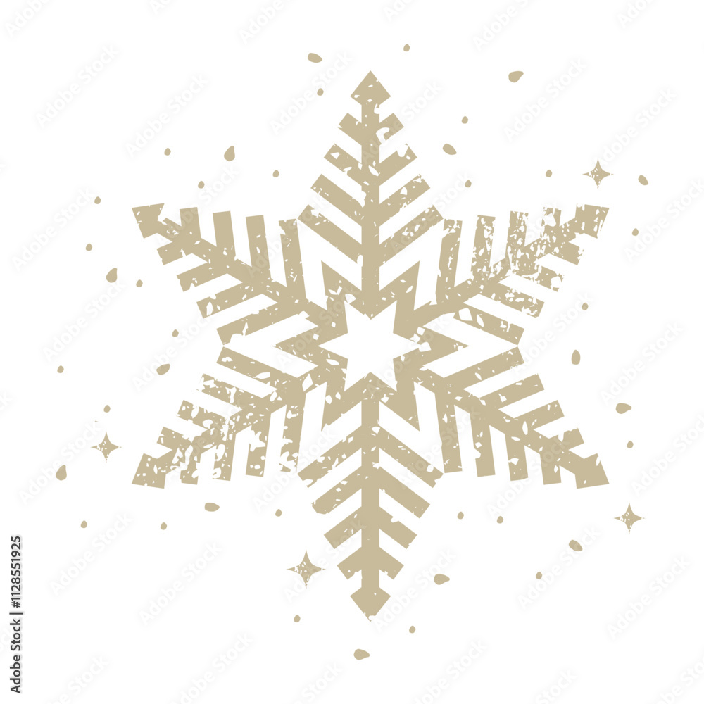 Canvas Prints gold snowflake illustration, vector design elements of beautiful snowflake.