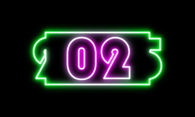 Neon Light 2025 Number Against Dark Background For Happy New Year Concept
