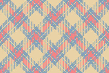 Paint pattern check texture, summer tartan seamless plaid. Harvest background textile vector fabric in light and pastel colors.