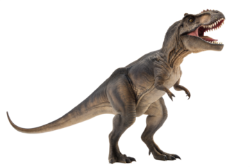 Isolated tyrannosaurus rex in white background