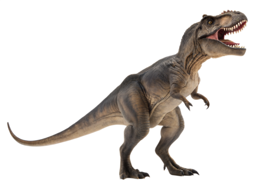 Isolated tyrannosaurus rex in white background