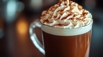 Glacé Espresso with Cream: Appetizing Styled Gourmet Presentation