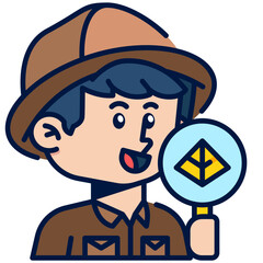 Actor Job and Professions Filled Line Icon