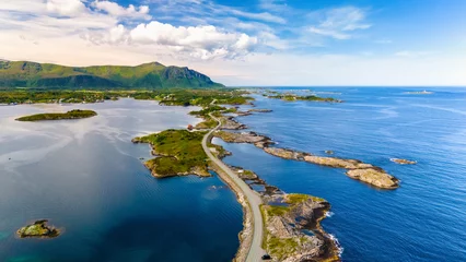 Serpentine Road Through Norwegian Archipelago, Atlantic Ocean Road Norway