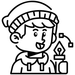 Designer Job and Professions Line Icon