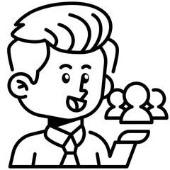 Huma_Resources Job and Professions Line Icon