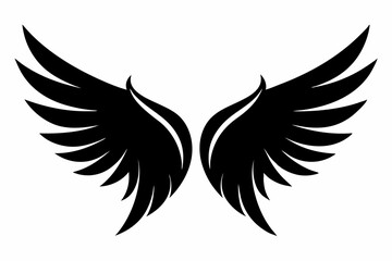 
Wings, Black and White Vector illustration Pro Vector. Wing Vector silhouette illustration . Angel Wings, Minimalist and Simple Silhouette , Vector illustration Pro Vector