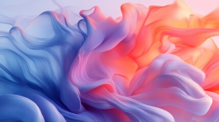 Obraz premium Abstract Swirling Colors Pastel Hues Fluid Design