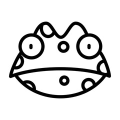 Frog Vector Line Icon Design