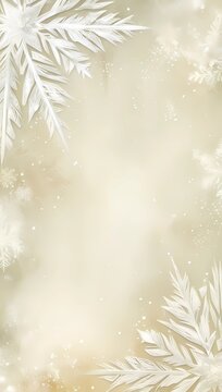 Fondo elegante con copos de nieve blancos en un dise&ntilde;o brillante y suave degradado dorado