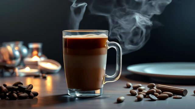 Coffee mug with marshmallows and whipped cream.