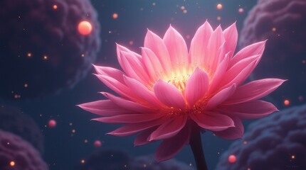 Blooming Giant Space Flower