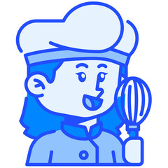 Female Barista Job Black Fill Icon