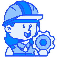 Female DJ Job Black Fill Icon