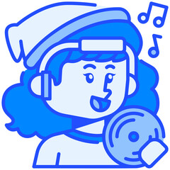 Female Designer Job Black Fill Icon