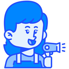 Female Engineer Job Black Fill Icon