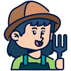 Female Doctor Job Black Fill Icon