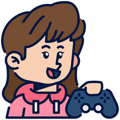 Female Driver Job Black Fill Icon