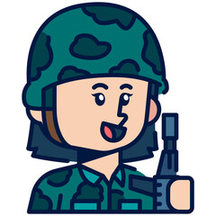 Female Programmer Job Black Fill Icon