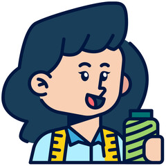 Female Sport_Person Job Black Fill Icon