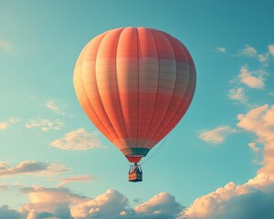 Obraz premium Colorful Hot Air Balloon in Pastel Sky