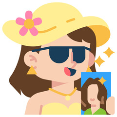 Female Gamer Job Black Fill Icon