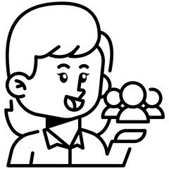 Female Farmer Job Black Fill Icon