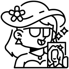 Female Gamer Job Black Fill Icon